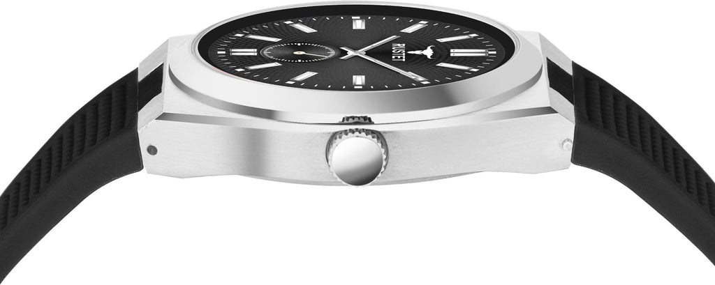 RUSTET 1853 Chronograph Quartz Dial Black With Silver Details 3ATM Water Resistant Analog Watch - For Men