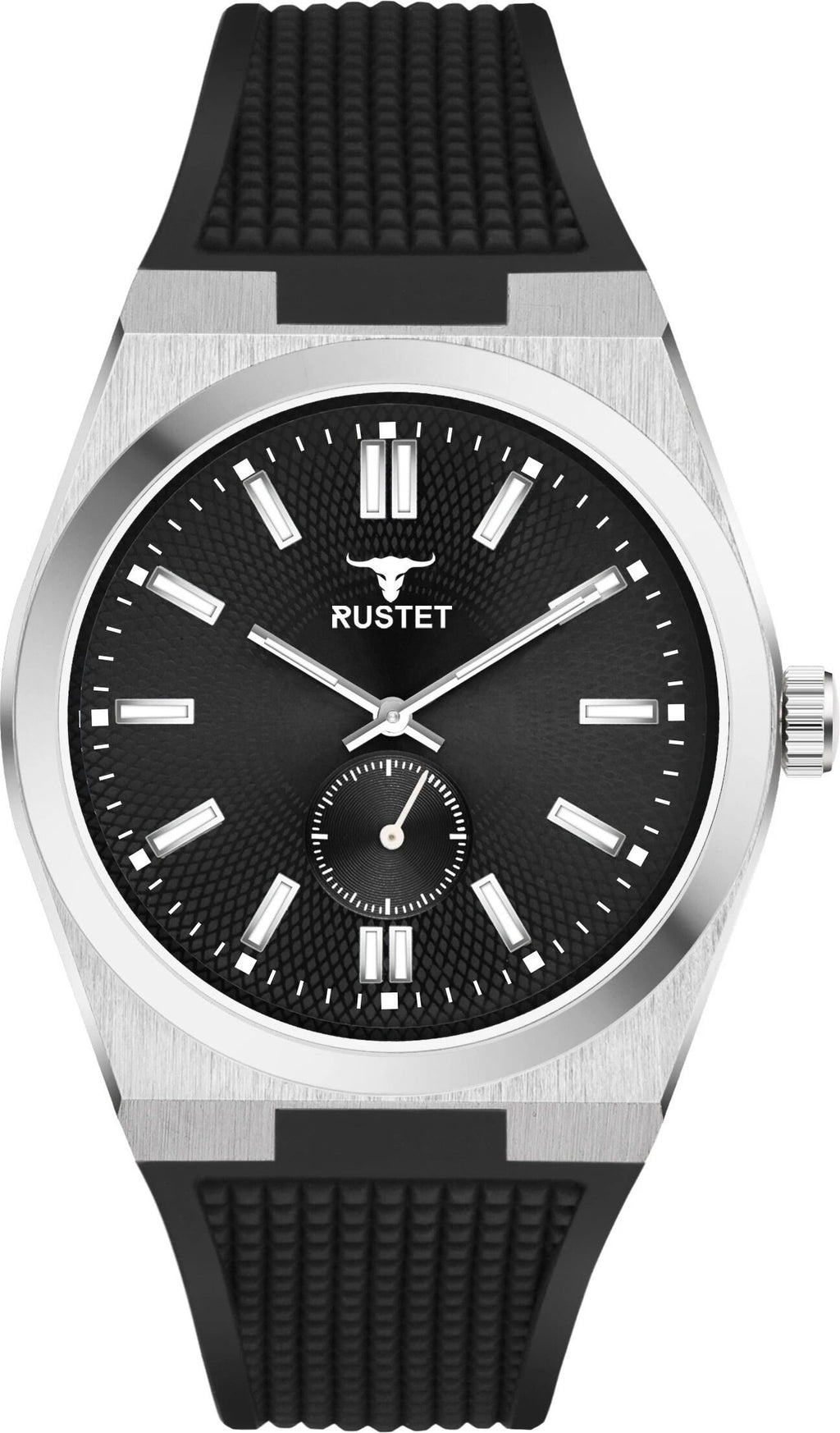RUSTET 1853 Chronograph Quartz Dial Black With Silver Details 3ATM Water Resistant Analog Watch - For Men