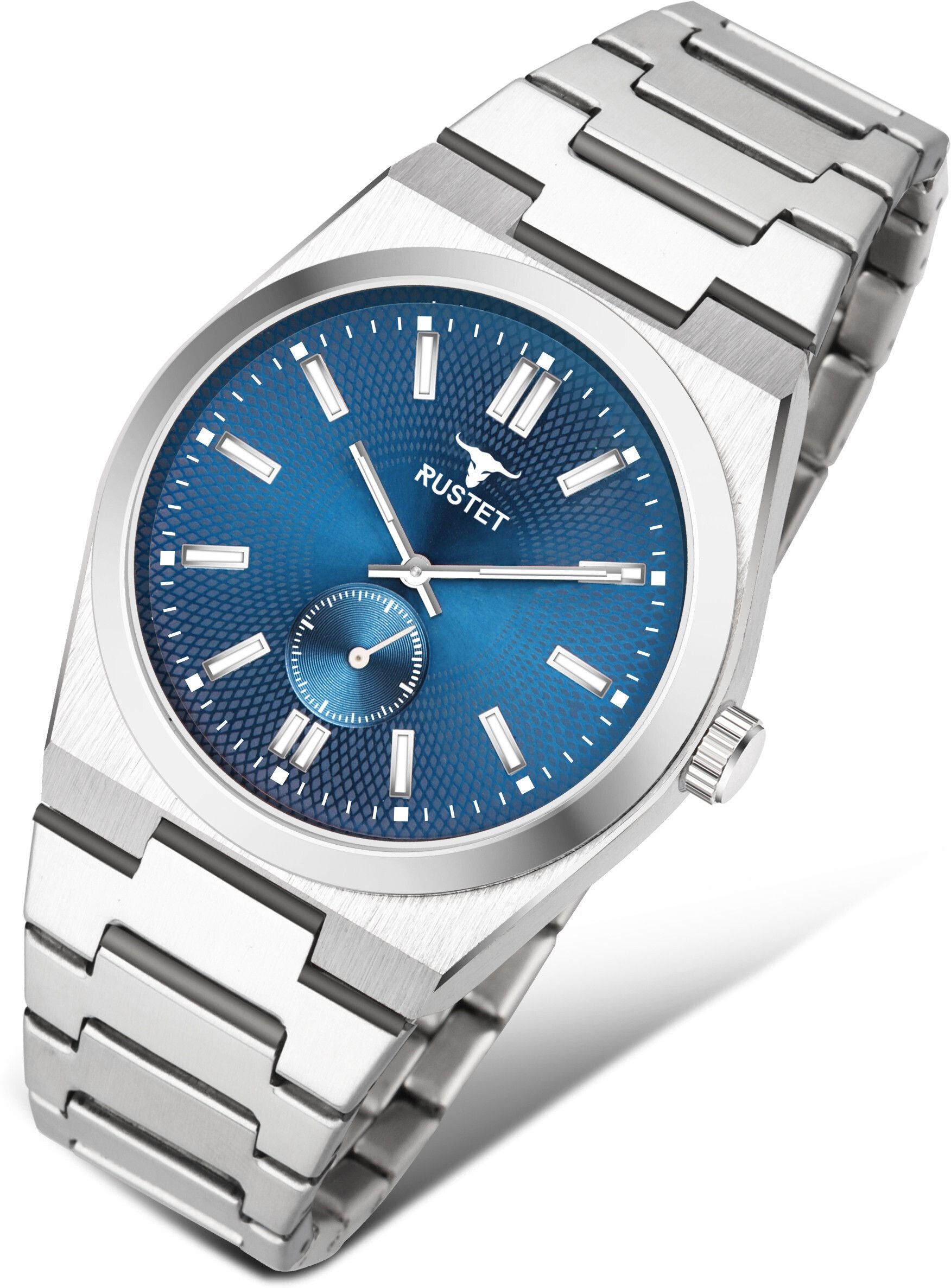 RUSTET 1853 Chronograph Quartz Dial Black With Silver Details 3ATM Water Resistant Analog Watch - For Men