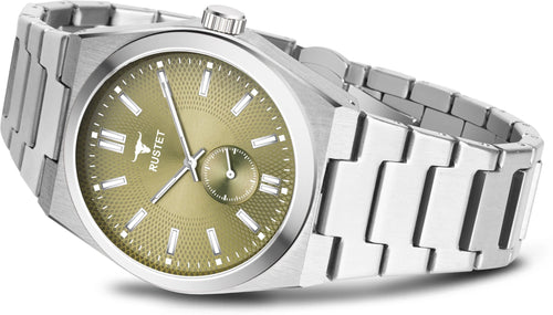 RUSTET 1853 Chronograph Quartz Dial Black With Silver Details 3ATM Water Resistant Analog Watch - For Men