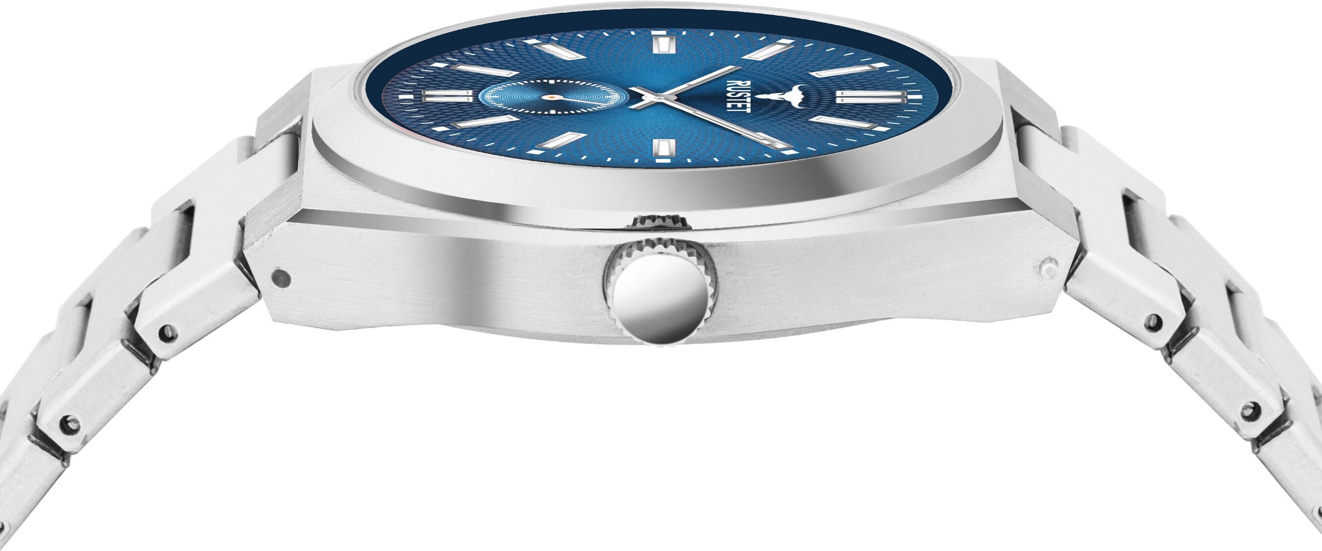 RUSTET 1853 Chronograph Quartz Dial Black With Silver Details 3ATM Water Resistant Analog Watch - For Men