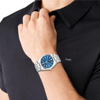 RUSTET 1853 Chronograph Quartz Dial Black With Silver Details 3ATM Water Resistant Analog Watch - For Men