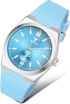RUSTET 1853 Chronograph Quartz Dial Blue With Silver Details 3ATM Water Resistant Analog Watch - For Men