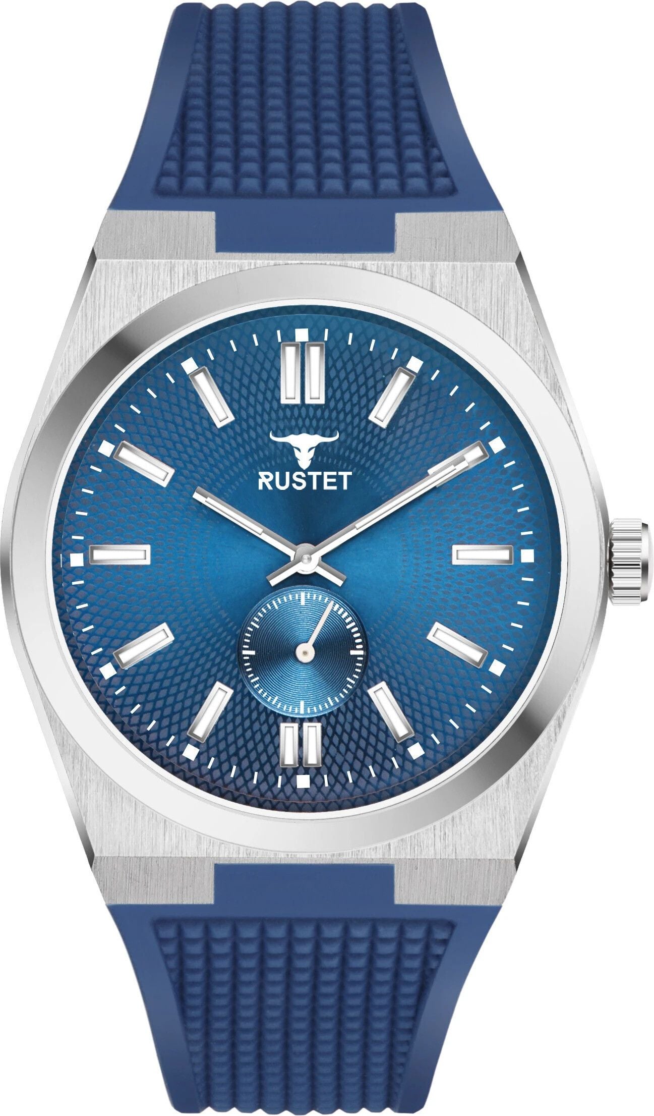 RUSTET 1853 Chronograph Quartz Dial Blue With Silver Details 3ATM Water Resistant Analog Watch - For Men