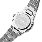 YHMEI Quartz Chronograph Date 3ATM Waterproof Sport Stainless Steel Strap Analog Watch - For Men