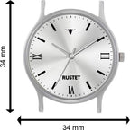 RUSTET AS000010B Stainless Steel Chain Water Resistant Analog Watch - For Men