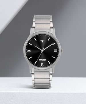RUSTET AS000010B Stainless Steel Chain Water Resistant Analog Watch - For Men