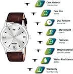 RUSTET AS000010B Stainless Steel Chain Water Resistant Analog Watch - For Men