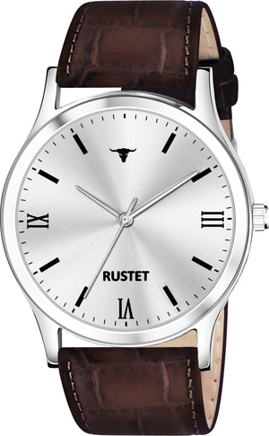 RUSTET AS000010B Stainless Steel Chain Water Resistant Analog Watch - For Men