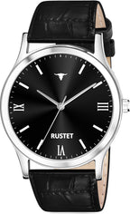 RUSTET AS000010B Stainless Steel Chain Water Resistant Analog Watch - For Men