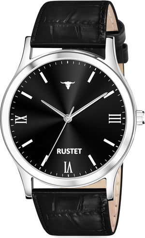 RUSTET AS000010B Stainless Steel Chain Water Resistant Analog Watch - For Men