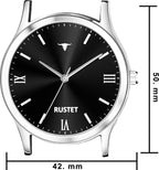 RUSTET AS000010B Stainless Steel Chain Water Resistant Analog Watch - For Men