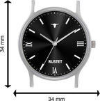 RUSTET AS000010B Stainless Steel Chain Water Resistant Analog Watch - For Men