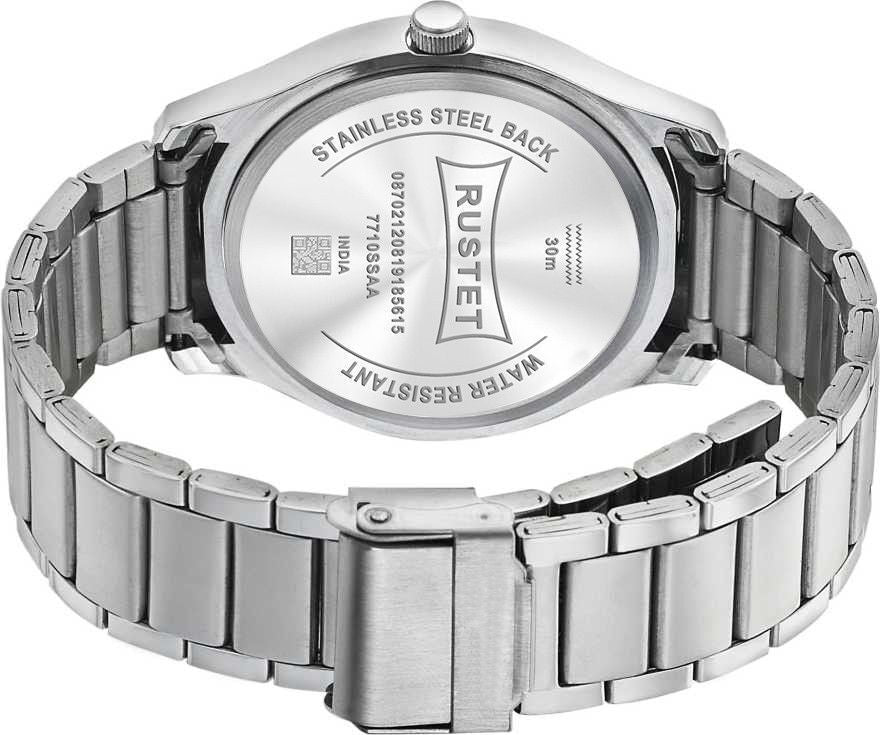 RUSTET AS000010B Stainless Steel Chain Water Resistant Analog Watch - For Men