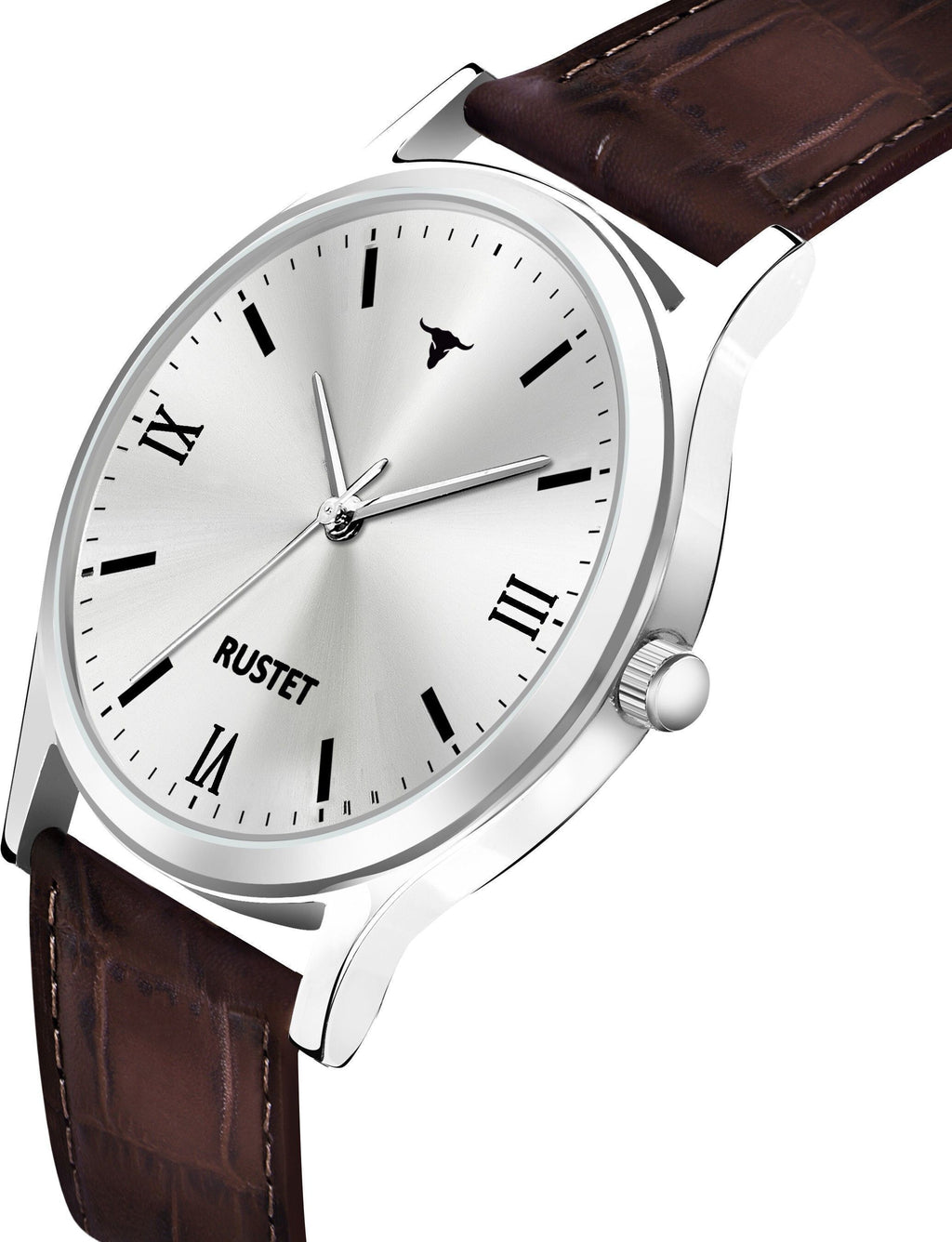 RUSTET AS000010B Stainless Steel Chain Water Resistant Analog Watch - For Men