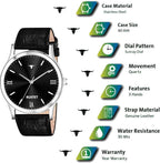 RUSTET AS000010B Stainless Steel Chain Water Resistant Analog Watch - For Men