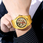 YHMEI Automatic 3ATM Waterproof Buisness Sport Stainless Steel Strap Analog Watch - For Men
