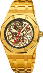YHMEI Automatic 3ATM Waterproof Buisness Sport Stainless Steel Strap Analog Watch - For Men