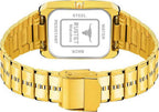 RUSTET IGP-HM-GOLD Waterproof Gold Square Dial Day and Date Boy's & Men's Analog Watch - For Men