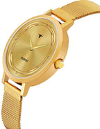 RUSTET LD-L02-GLD-CH Water Resistant Gold Stainless Steel Strap Analog Watch - For Women