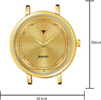 RUSTET LD-L02-GLD-CH Water Resistant Gold Stainless Steel Strap Analog Watch - For Women