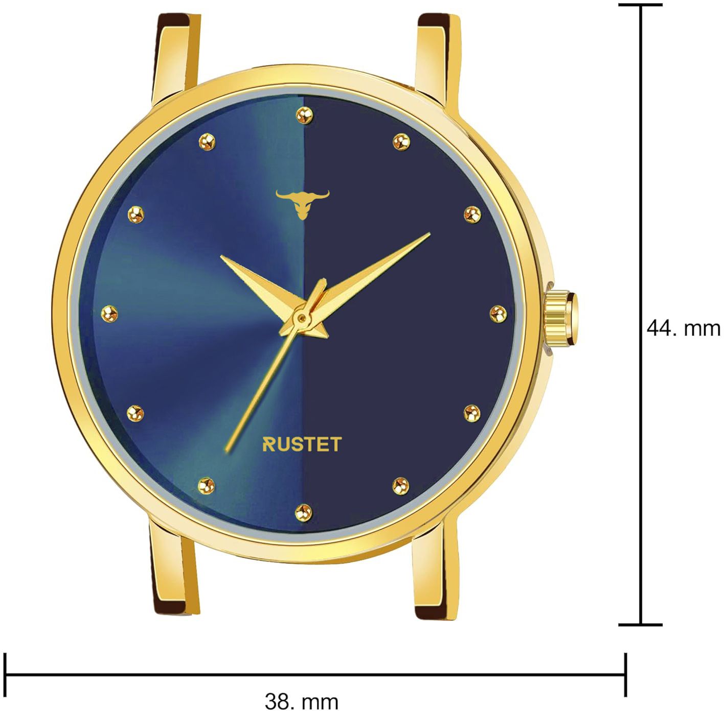 RUSTET LD-L03-BLUE-CH Gold Mesh Strap Water Resistant Women Analog Watch - For Girls