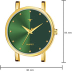 RUSTET LD-L03-GRN-CH Gold Mesh Strap Water Resistant Women Analog Watch - For Girls
