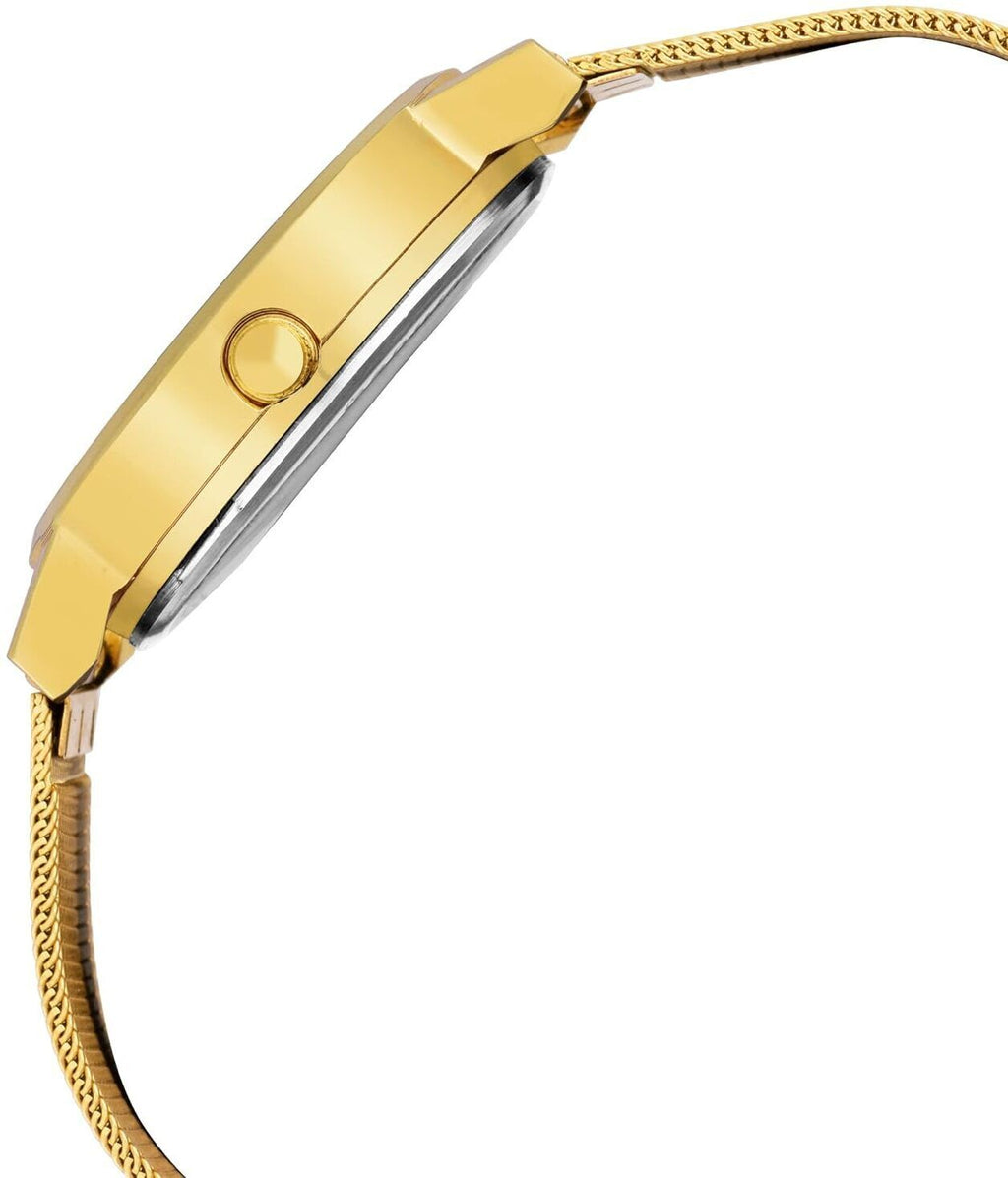 RUSTET LD-L03-GRN-CH Gold Mesh Strap Water Resistant Women Analog Watch - For Girls