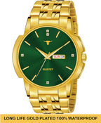 RUSTET LS4060 ORIGINAL GOLD PLATED DAY & DATE FUNCTIONING WATCH FOR BOYS Analog Watch - For Boys