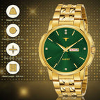RUSTET LS4060 ORIGINAL GOLD PLATED DAY & DATE FUNCTIONING WATCH FOR BOYS Analog Watch - For Boys