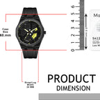 RUSTET New Wheels Rolling Creative Fashion Che Youhui League Fans Silicone Analog Watch - For Men