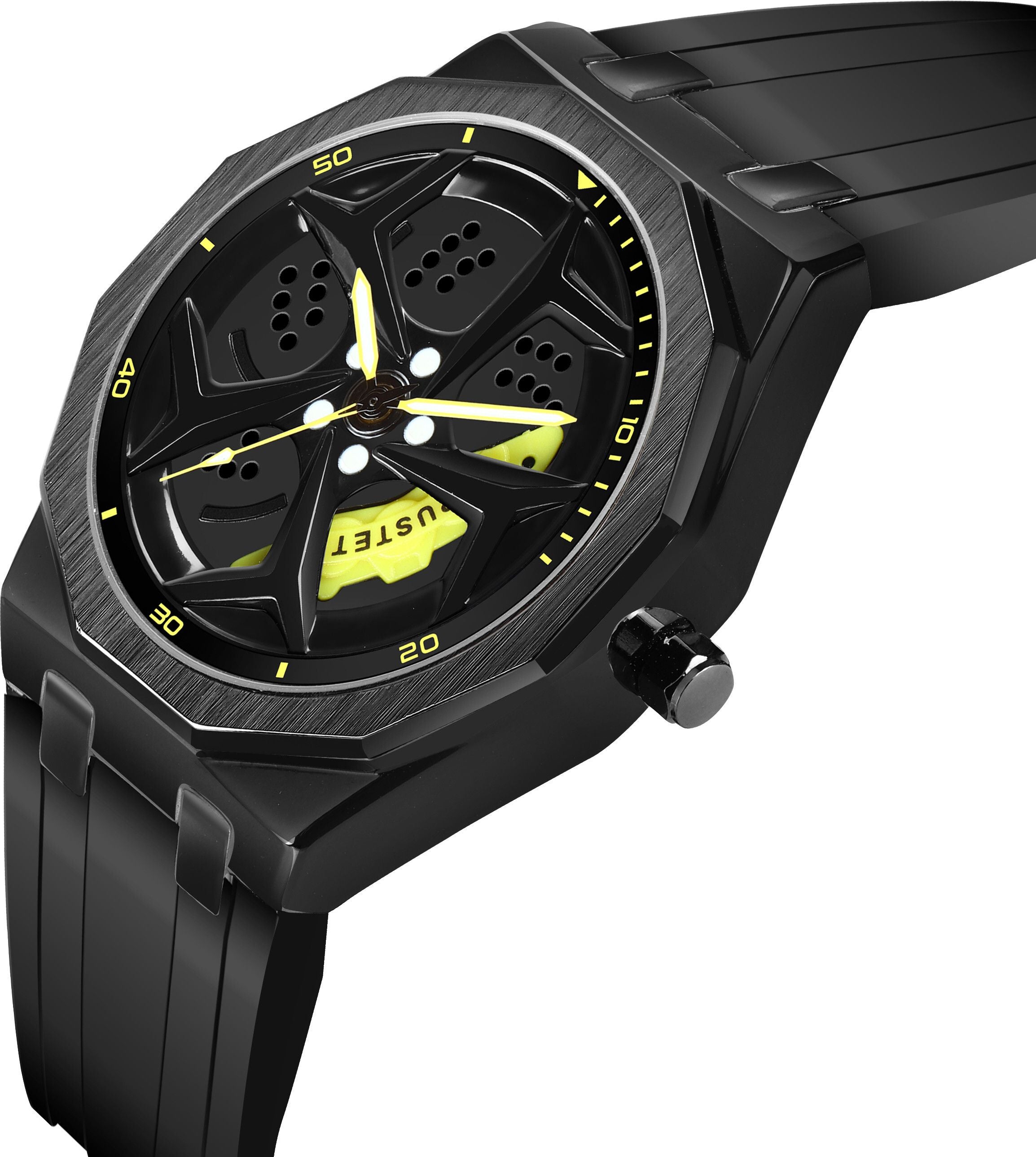 RUSTET New Wheels Rolling Creative Fashion Che Youhui League Fans Silicone Analog Watch - For Men