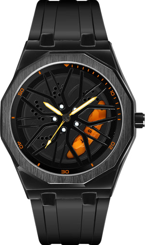 RUSTET New Wheels Rolling Creative Fashion Che Youhui League Fans Silicone Analog Watch - For Men