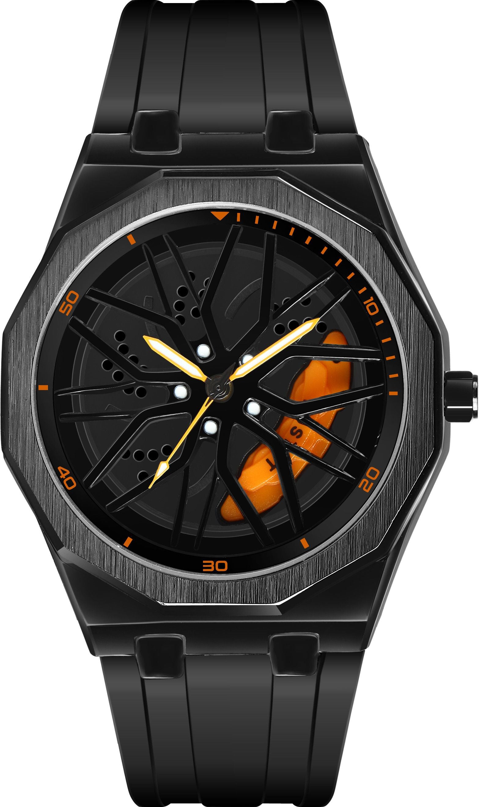 RUSTET New Wheels Rolling Creative Fashion Che Youhui League Fans Silicone Analog Watch - For Men