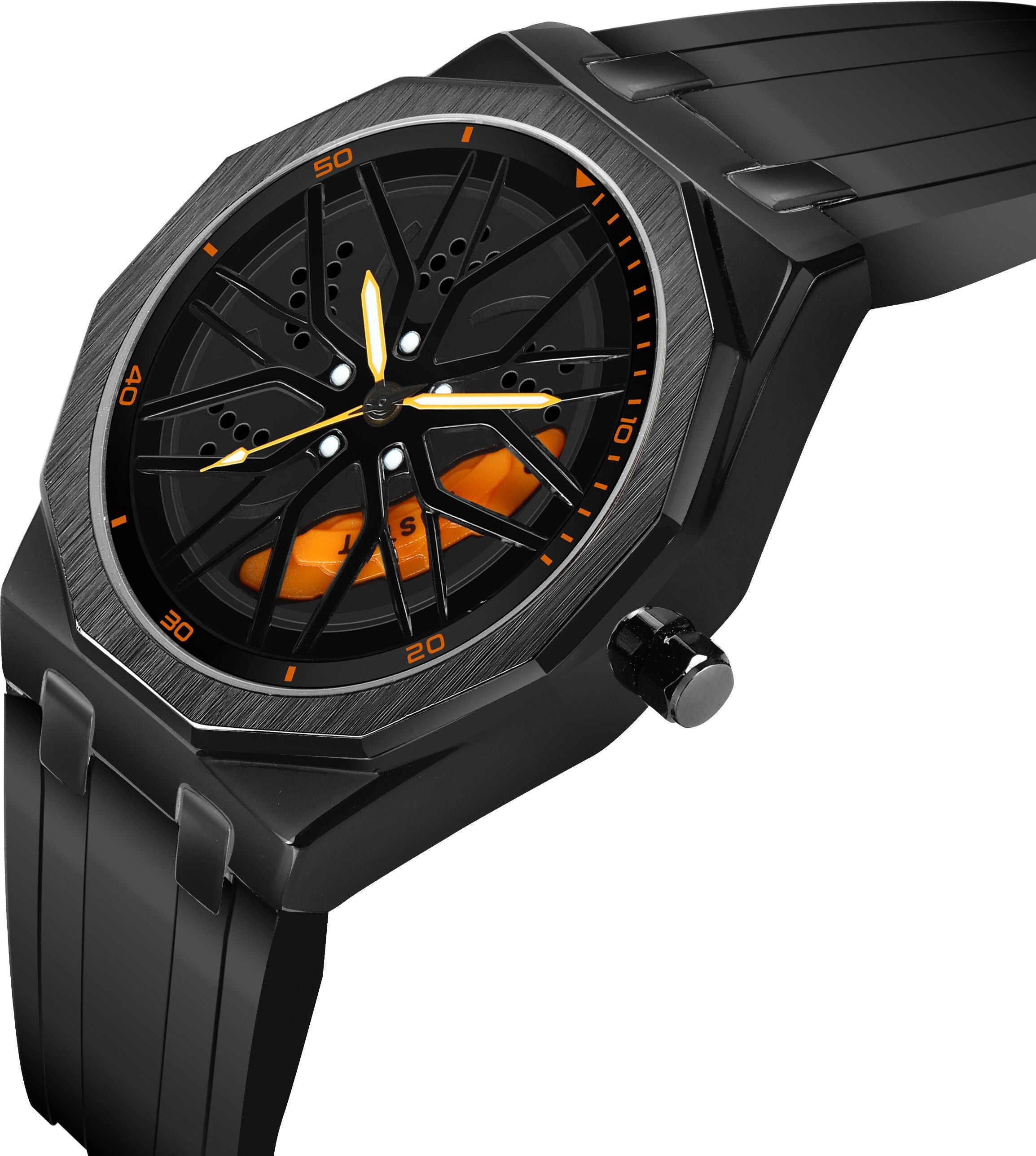 RUSTET New Wheels Rolling Creative Fashion Che Youhui League Fans Silicone Analog Watch - For Men