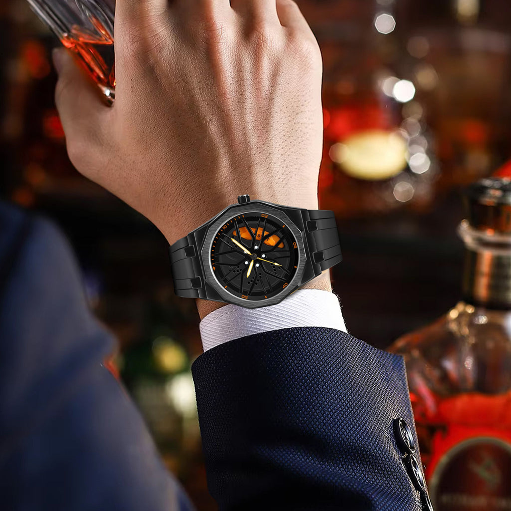 RUSTET New Wheels Rolling Creative Fashion Che Youhui League Fans Silicone Analog Watch - For Men