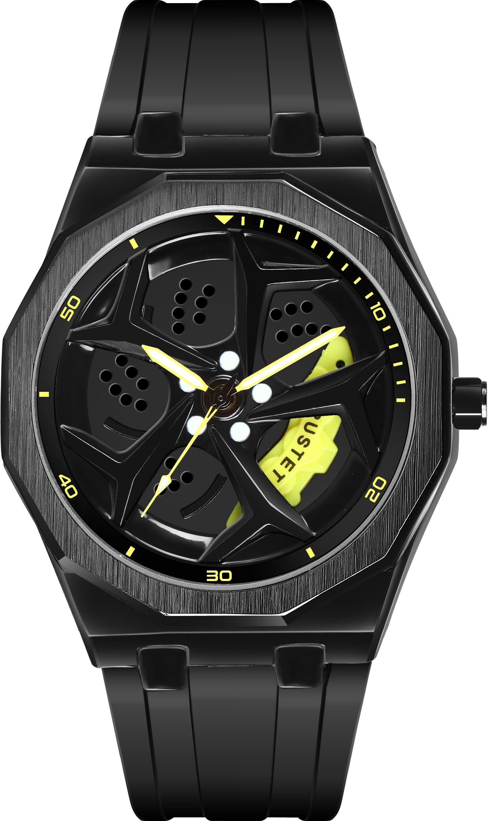 RUSTET New Wheels Rolling Creative Fashion Che Youhui League Fans Silicone Analog Watch - For Men