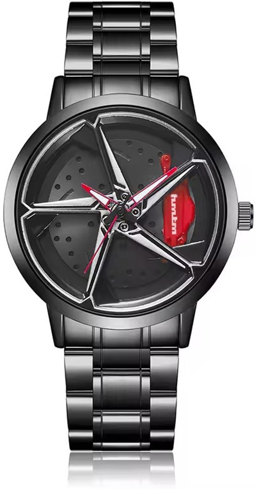 HMTM New Wheels Rolling Creative Fashion Che Youhui League Fans Butterfly Double Snap Analog Watch - For Men