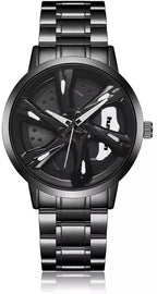 HMTM New Wheels Rolling Creative Fashion Che Youhui League Fans Butterfly Double Snap Analog Watch - For Men