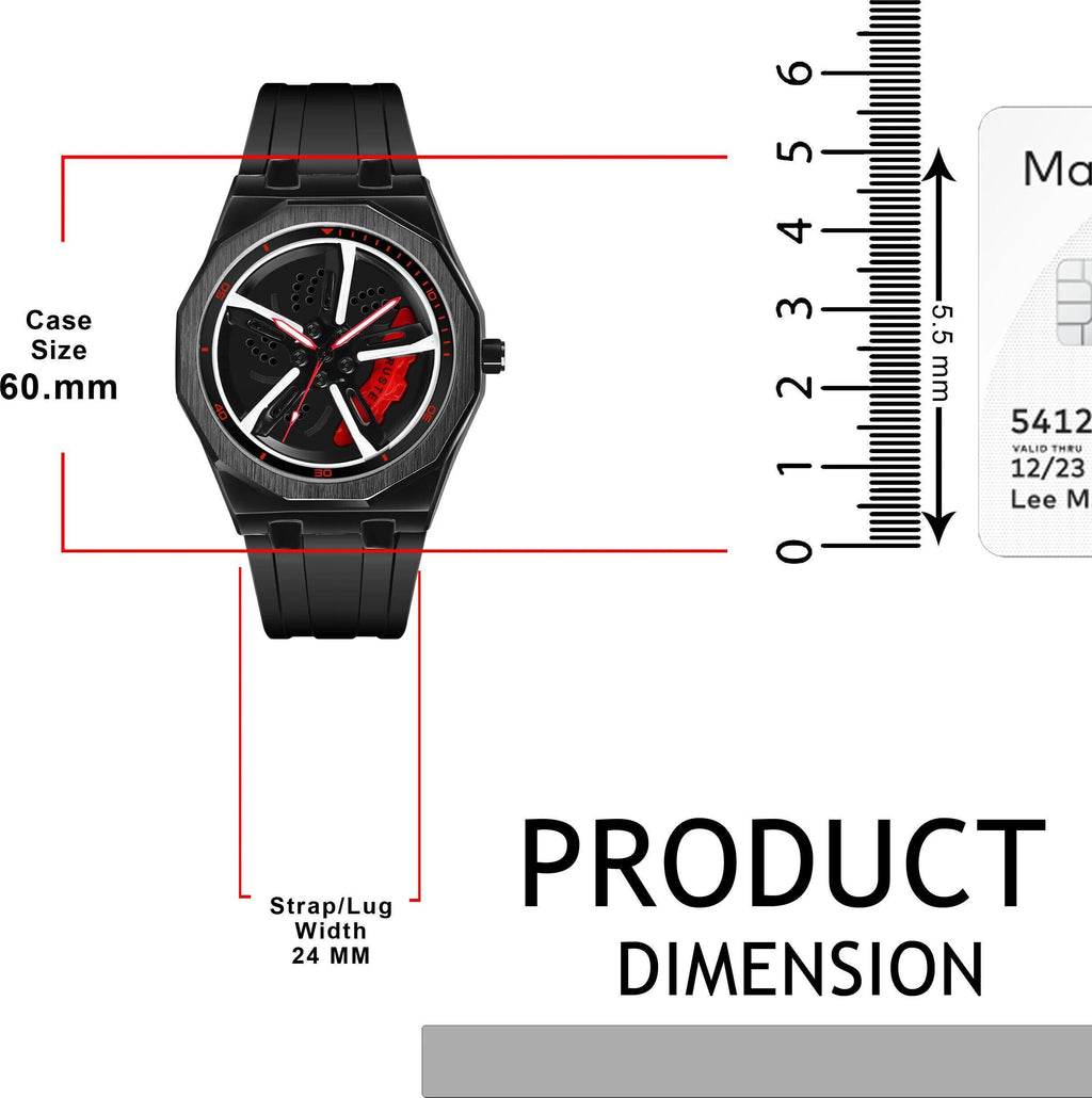 RUSTET New Wheels Rolling Creative Fashion Che Youhui League Fans Silicone Analog Watch - For Men