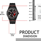 RUSTET New Wheels Rolling Creative Fashion Che Youhui League Fans Silicone Analog Watch - For Men