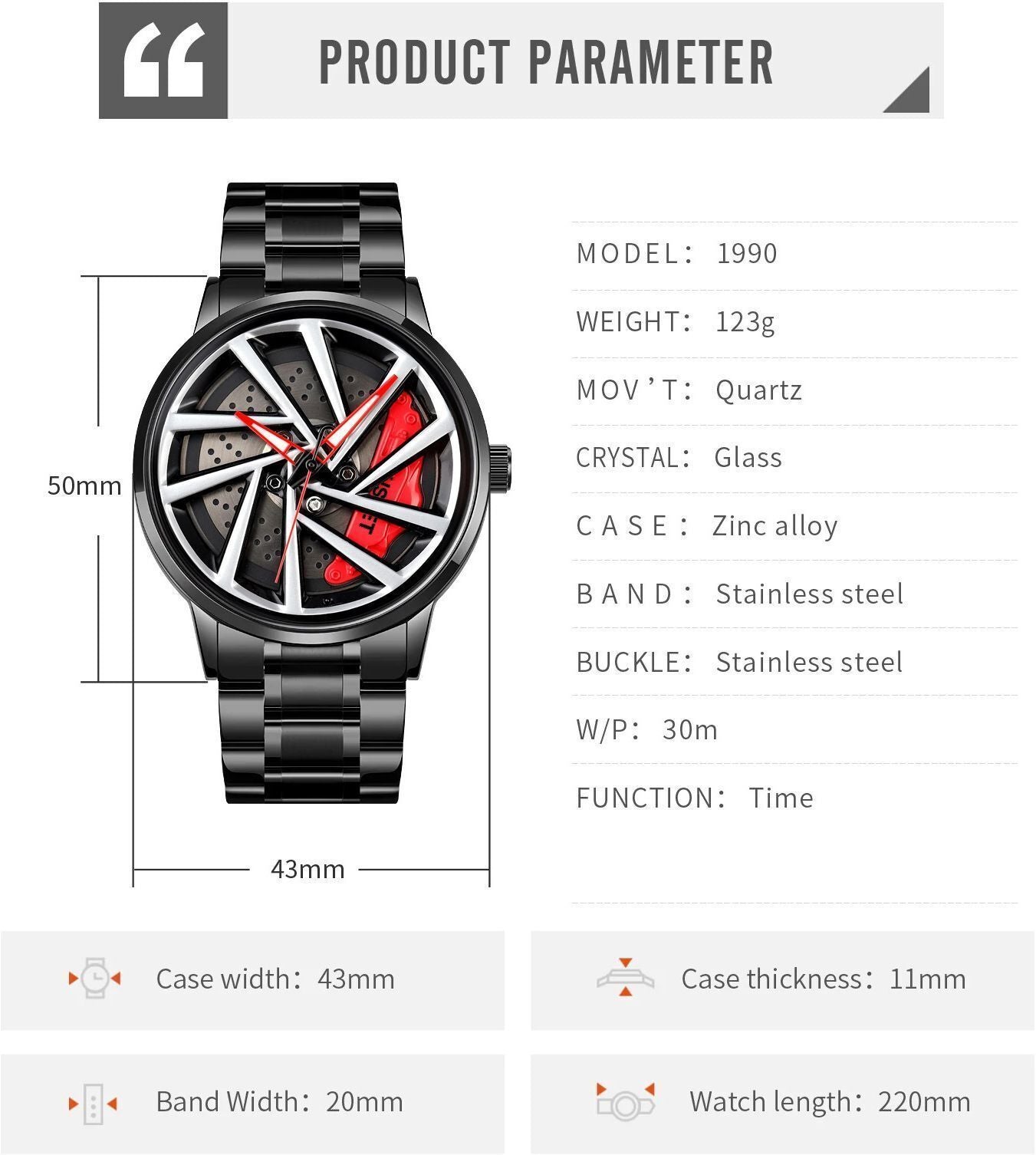 RUSTET Wheels Rolling Watch IV