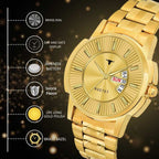 RUSTET RSTET-7008 ORIGINAL GOLD PLATED DAY & DATE FUNCTIONING WATCH FOR BOYS Analog Watch - For Men