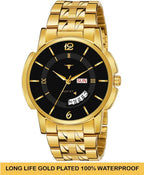 RUSTET RSTET-LS3062 ORIGINAL GOLD PLATED DAY & DATE FUNCTION WATCH FOR BOYS Analog Watch - For Men
