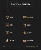 RUSTET Sports Watch with PU Strap 5 ATM Waterproof Analog-Digital Watch - For Men