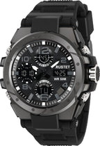 RUSTET 2145 Sports Watch with PU Strap 5 ATM Waterproof Analog-Digital Watch - For Men