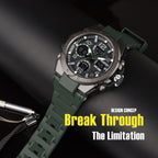 RUSTET 2145 Sports Watch with PU Strap 5 ATM Waterproof Analog-Digital Watch - For Men
