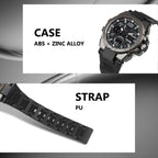 RUSTET 2145 Sports Watch with PU Strap 5 ATM Waterproof Analog-Digital Watch - For Men