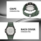 RUSTET 2145 Sports Watch with PU Strap 5 ATM Waterproof Analog-Digital Watch - For Men