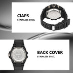 RUSTET 2145 Sports Watch with PU Strap 5 ATM Waterproof Analog-Digital Watch - For Men